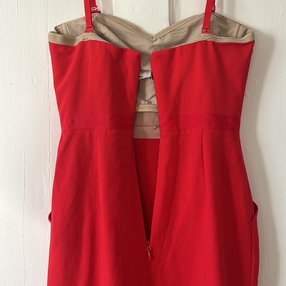 BCBGMAXAZRIA Red Corset Dress w/ Pockets - Picture 7 of 12
